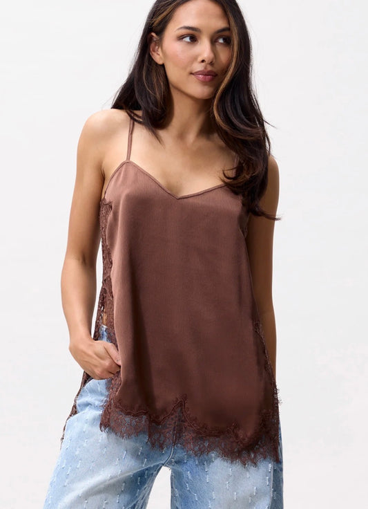 Lace spaghetti top - Rocky Road