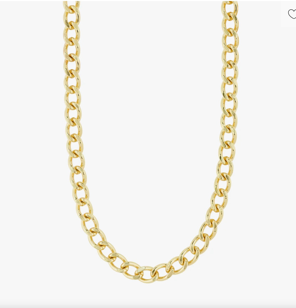 CHARM curb necklace silver-plated