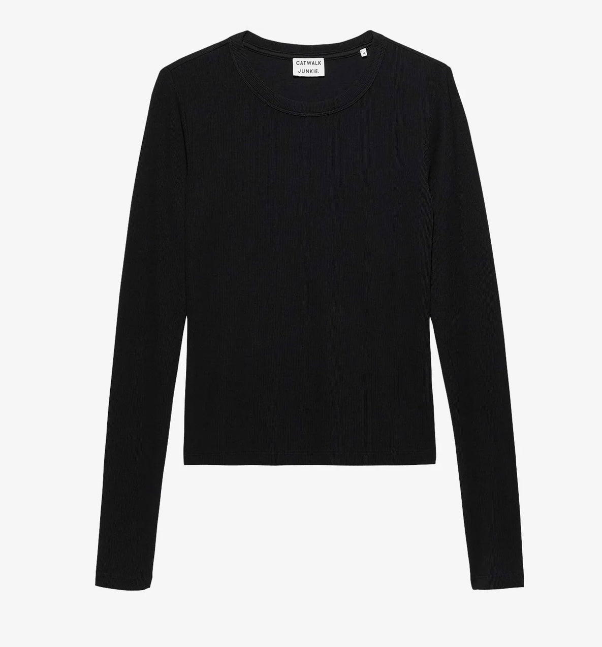 Ribbed long sleeve - black