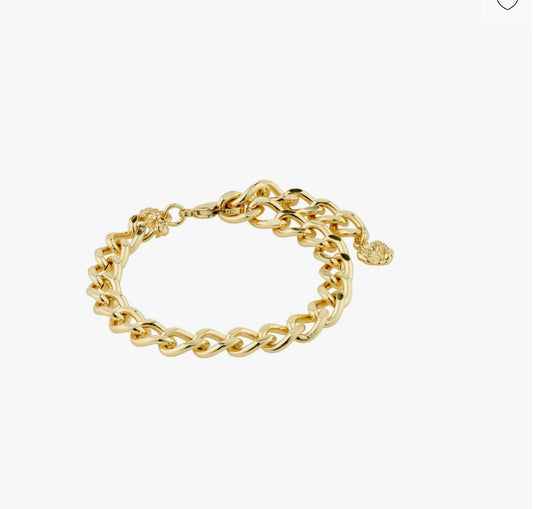 CHARM curb chain bracelet gold-plated