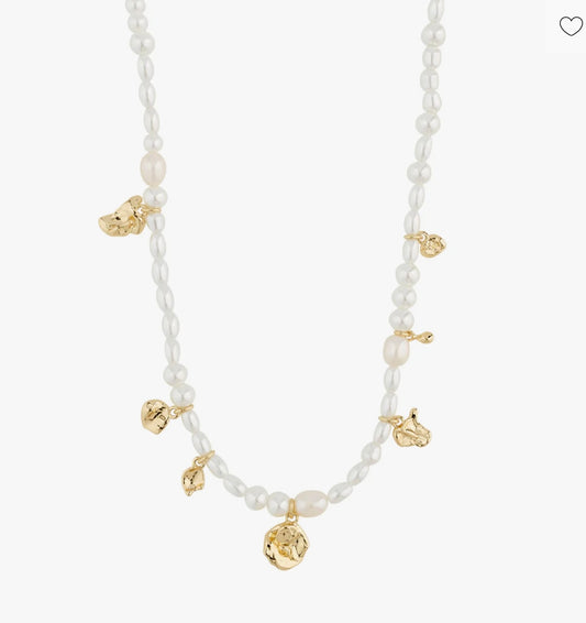 INTENT pearl necklace gold-plated