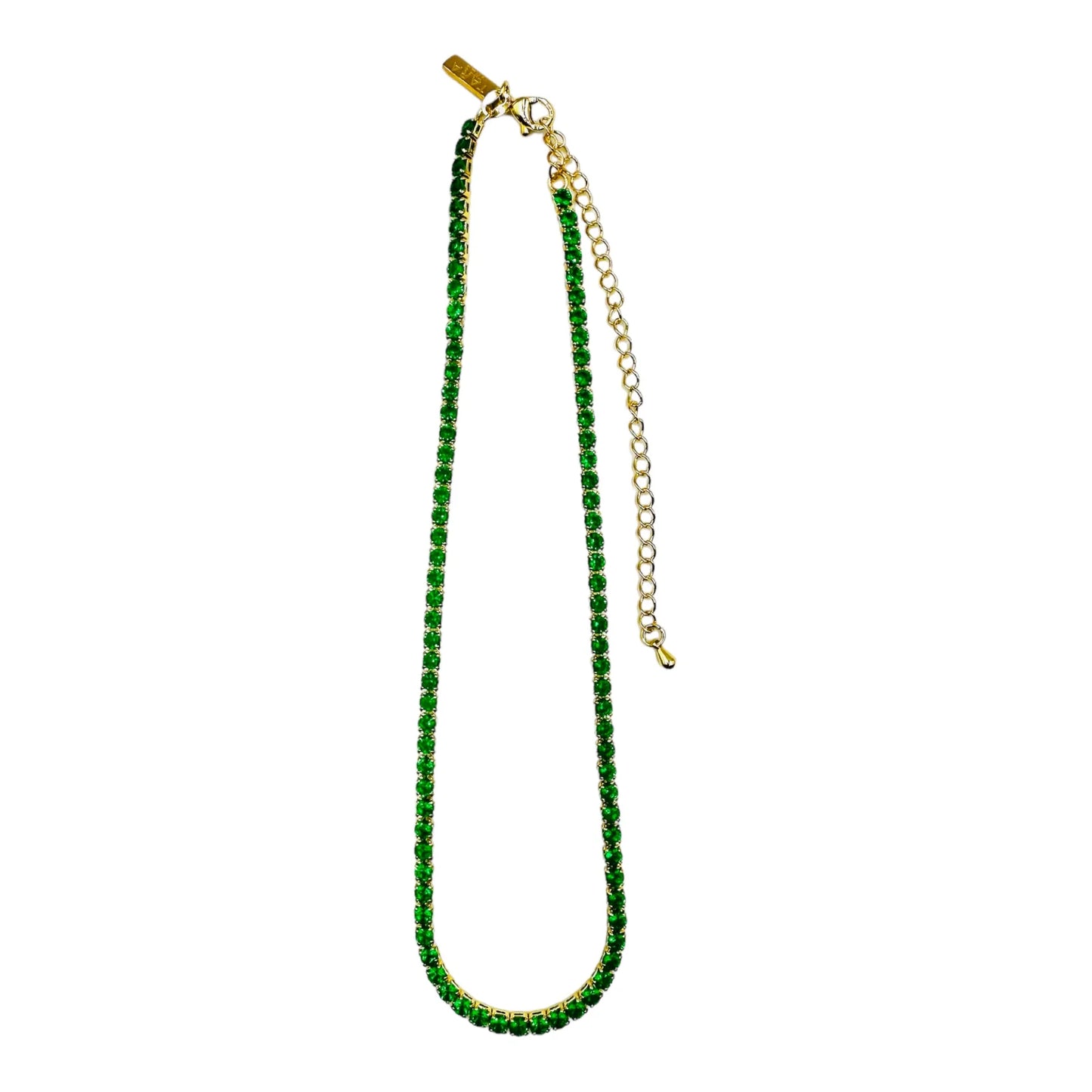NECKLACE TENNIS - green
