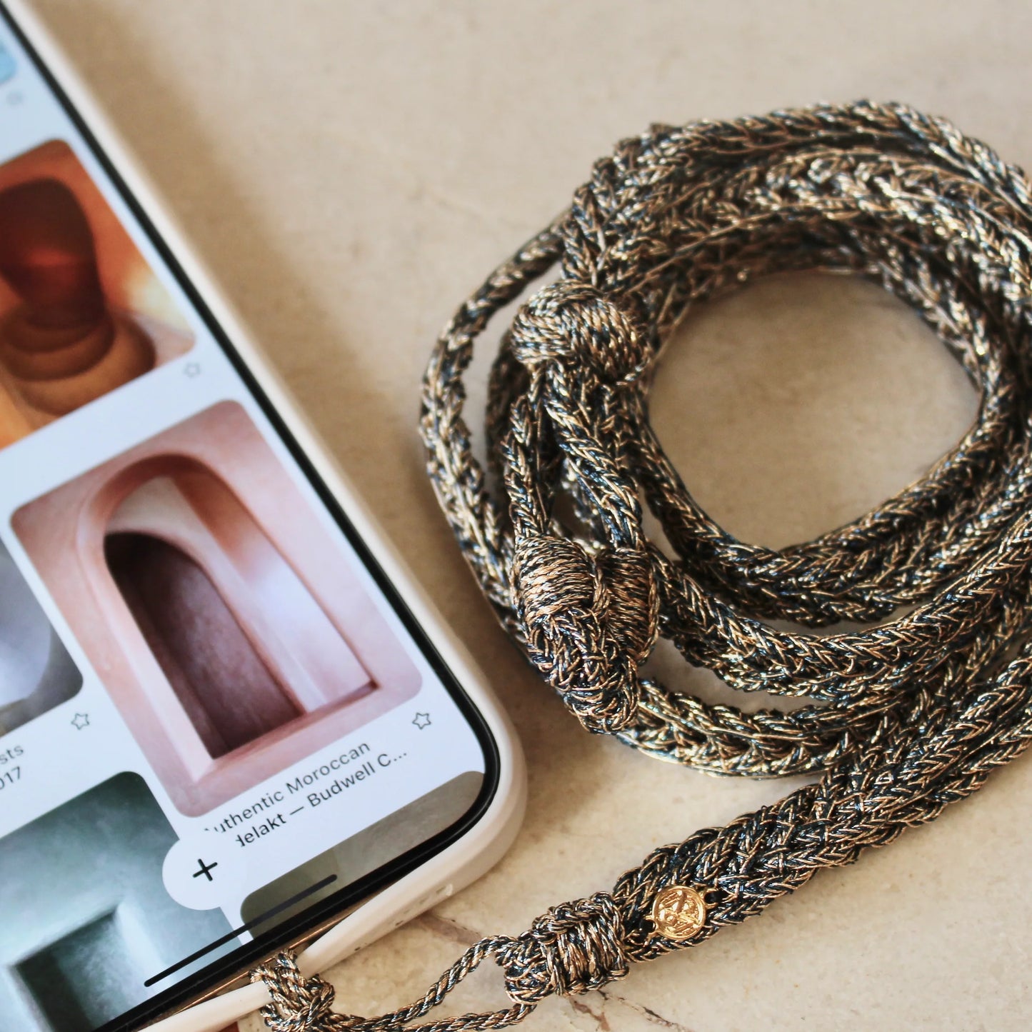 Maxi braided phone strap