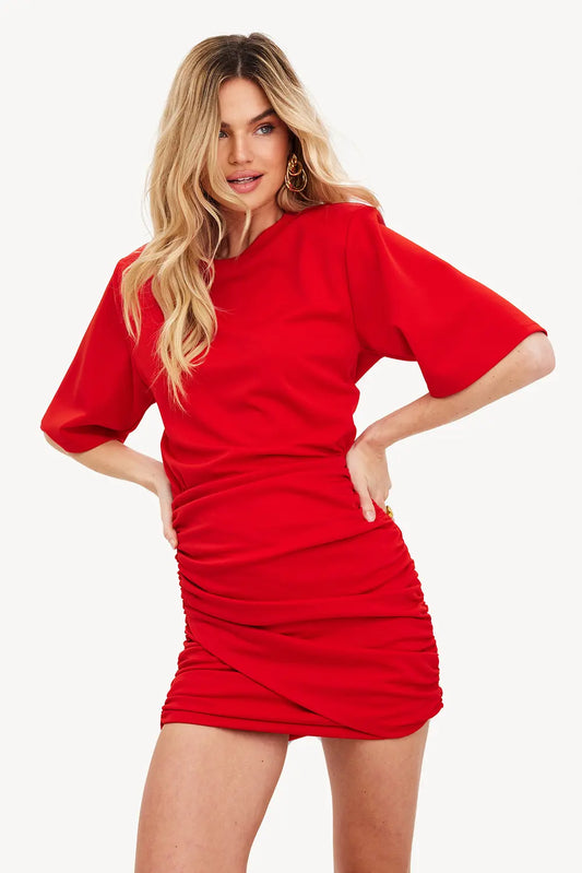 Dress Wanderlust waves - red