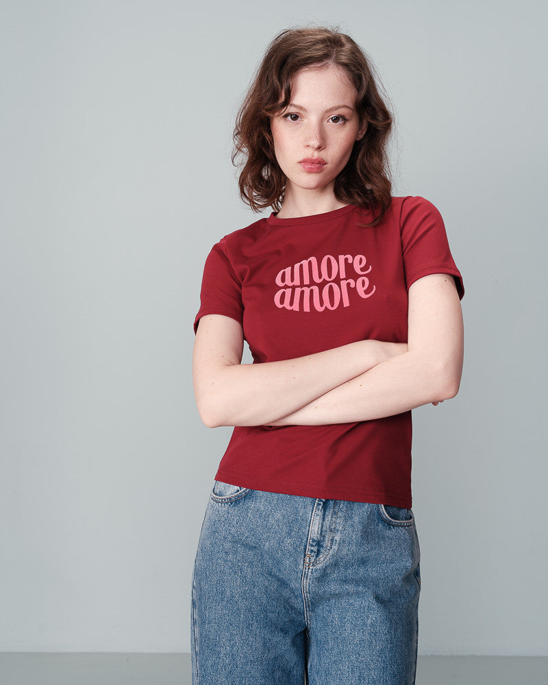 T-shirt Nicolette  - bordeaux