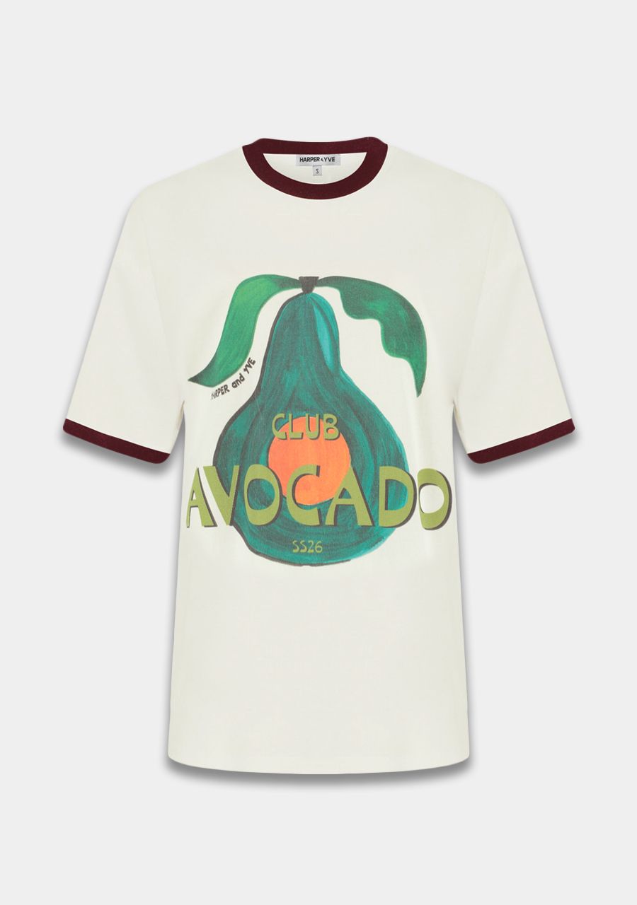 Tshirt Club avocado SS - Écru