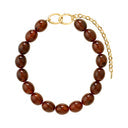 Collier STILL plaqué or/marron